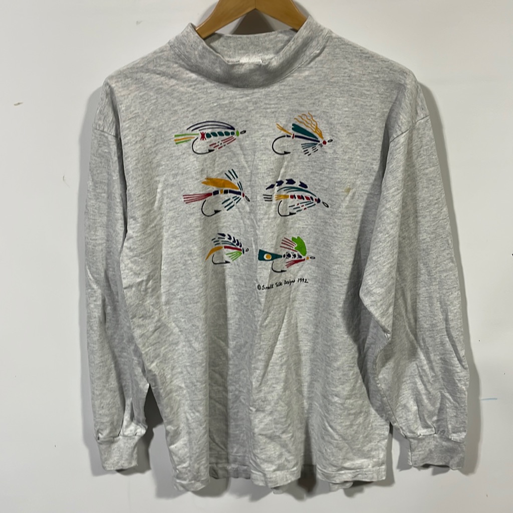 Vintage 90s Fishing Lures Long Sleeve Shirt